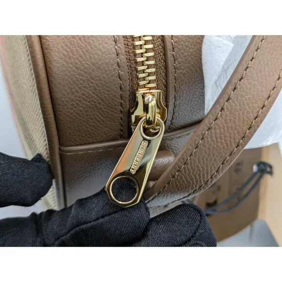 Burberry Vintage Check Large Camera Shoulder Bag Earth 8084495 - Picture 7 of 14